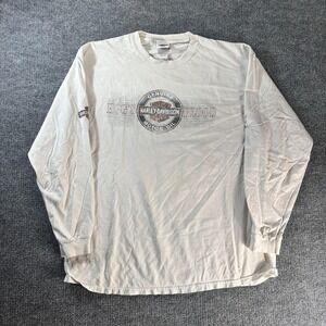 Vintage Harley-Davidson Shirt Mens 2XL White Twin Cities Hog Graphic Dealer USA
